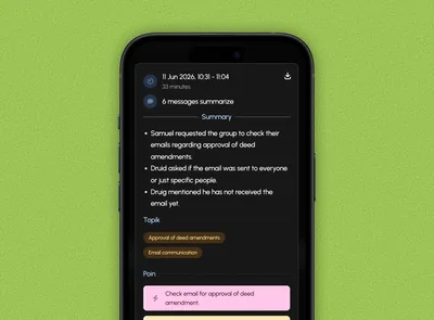 Mockup rangkuman ruang kerja sesudah memakai Sumrize